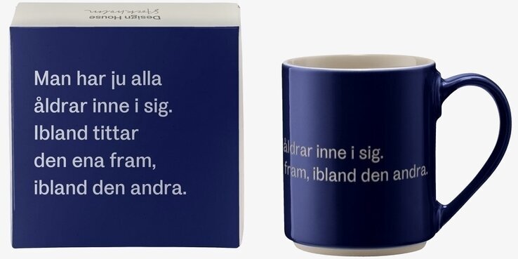 Mugg Astrid Lindgren - Man har ju alla åldrar inne i sig.. från Design House Stockholm