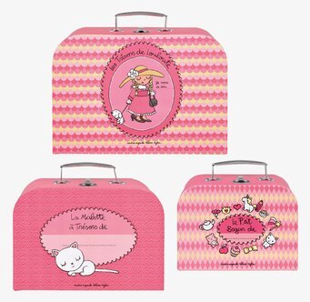 Väska 3-pack Rosa från Derriére la porte med livfull design