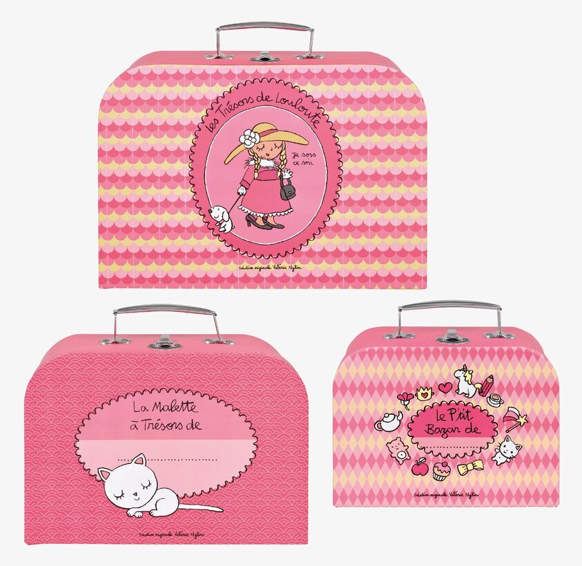 Väska 3-pack Rosa från Derriére la porte med livfull design