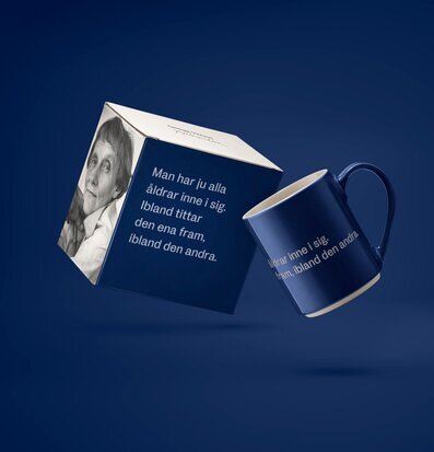 Mugg Astrid Lindgren - Man har ju alla åldrar inne i sig.. Design House Stockholm