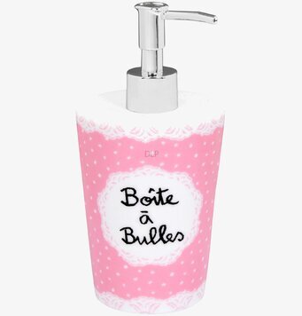 Tvålpump Rosa från Derriére la porte med prickig design