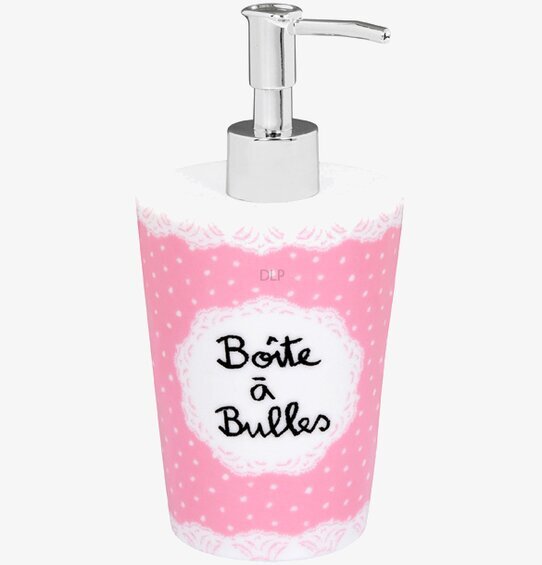 Tvålpump Rosa från Derriére la porte med prickig design