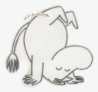 Glimmis Reflex Mumin från Glimmis, vit och skissad i svart