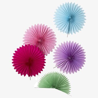 Mini Hanging Fans från Rice i pastellfärger för dekoration