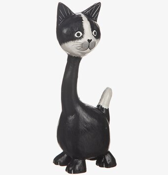 Trädekoration Katt från Different Design i svart och vitt