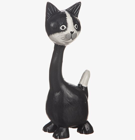 Trädekoration Katt från Different Design i svart och vitt