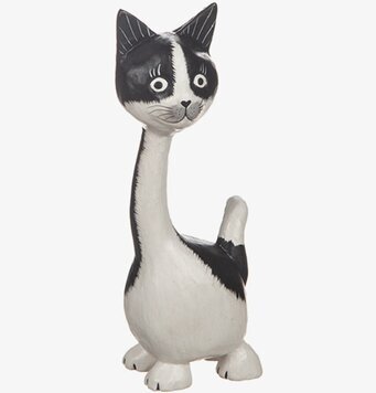 Trädekoration Katt från Different Design i svart och vitt
