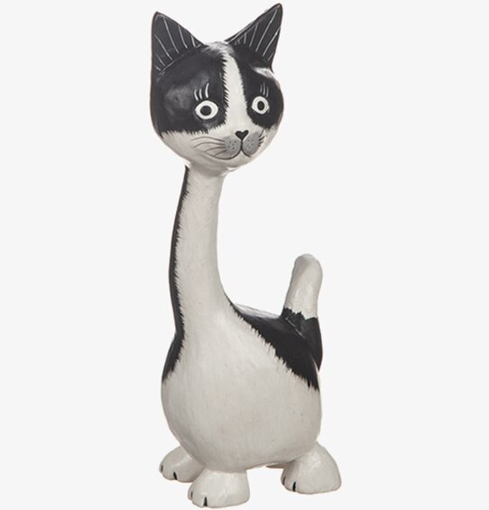 Trädekoration Katt från Different Design i svart och vitt