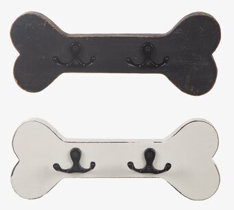 Hängare Hundben från Different Design i svart och vit