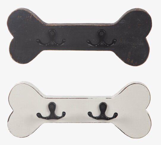 Hängare Hundben från Different Design i svart och vit