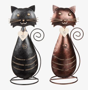 Katt - Bästa Vän från Different Design, metallkattfigurer
