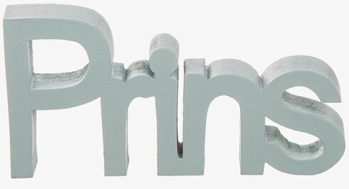 Dekoration Stående Prins från Different Design i ljusblå trä