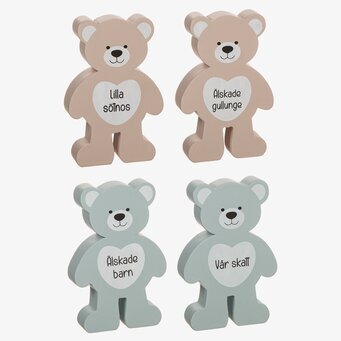 Dekoration Stående Nalle från Different Design i trä