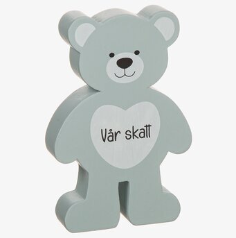 Dekoration Stående Nalle från Different Design, grå nalle