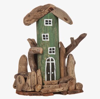 Hus Drivved från Different Design i grönt med vita detaljer