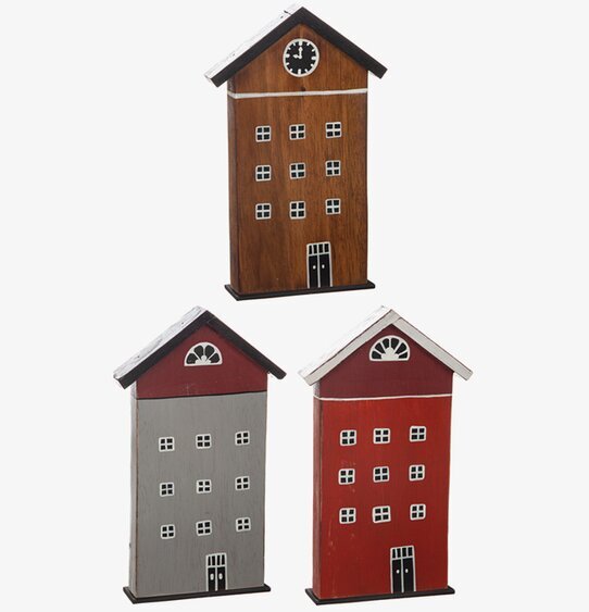 Dekoration Trä Hus från Different Design i tre unika stilar