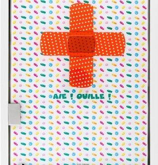 Medicinskåp Plåster från Derriére la porte med rött kors