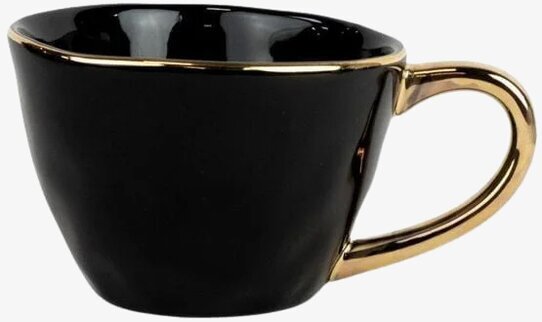 Billie Kopp Svart från Olsson & Jensen med gulddetaljer