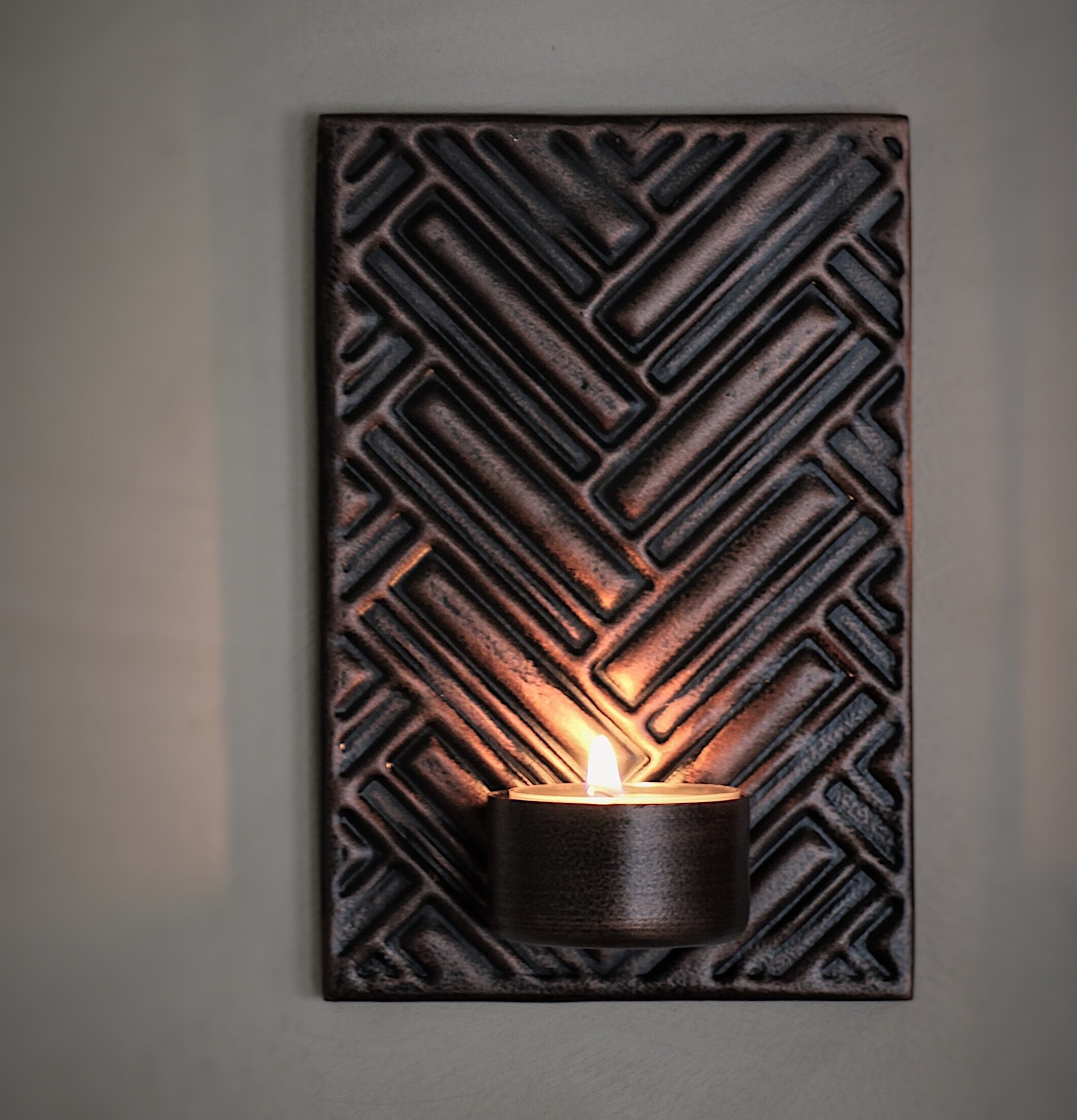 Väggljushållare Herringbone 10x15cm från Majas Cottage