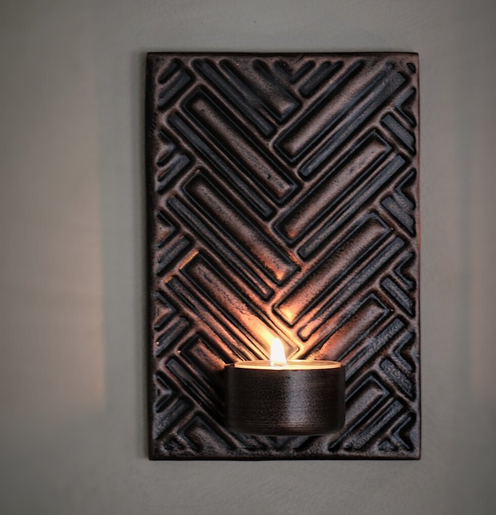 Väggljushållare Herringbone 10x15cm från Majas Cottage