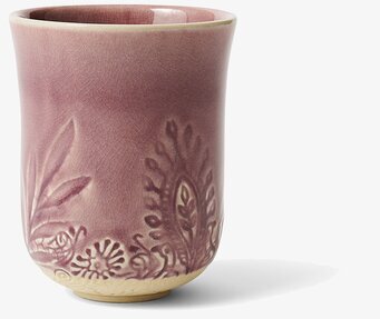 Latte Cup Arabesque Lavender från Sthål med reliefmönster