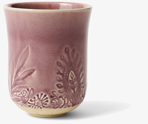 Latte Cup Arabesque Lavender från Sthål med reliefmönster