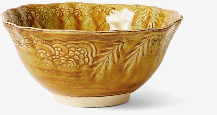 Skål Arabesque Pineapple från Sthål med detaljerat mönster