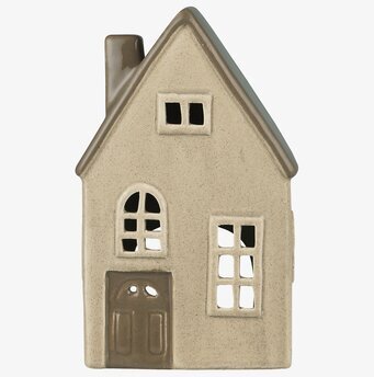 Bild av charmig ljuslykta i keramik med naturlig stil