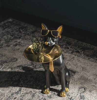 Sidobord Sunny Svart/Guld från Werner Voss, hundformad