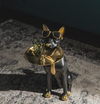 Sidobord Sunny Svart/Guld från Werner Voss, hundformad