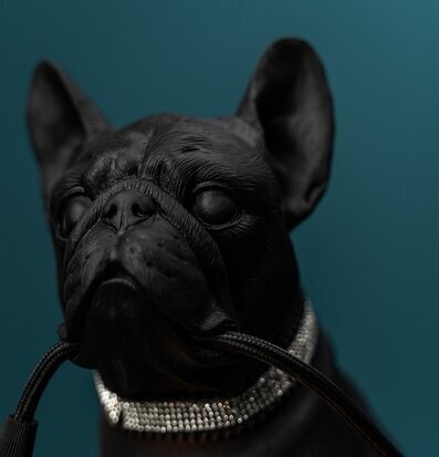 Bordslampa Francis från Werner Voss i form av en svart hund