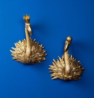 Väggdekoration Royal Flamingo från Werner Voss i guld