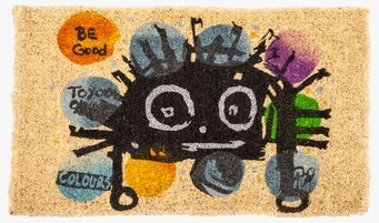 Kokosmatta Be Good från Poul Pava med färgglad design