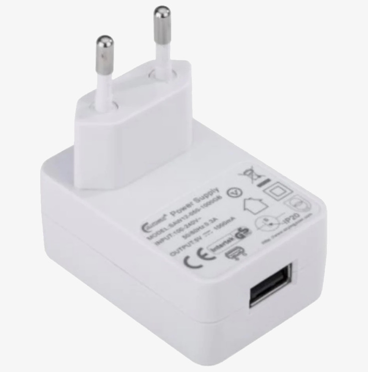 Stickkontakt USB från Happy Lights med vit och svart design