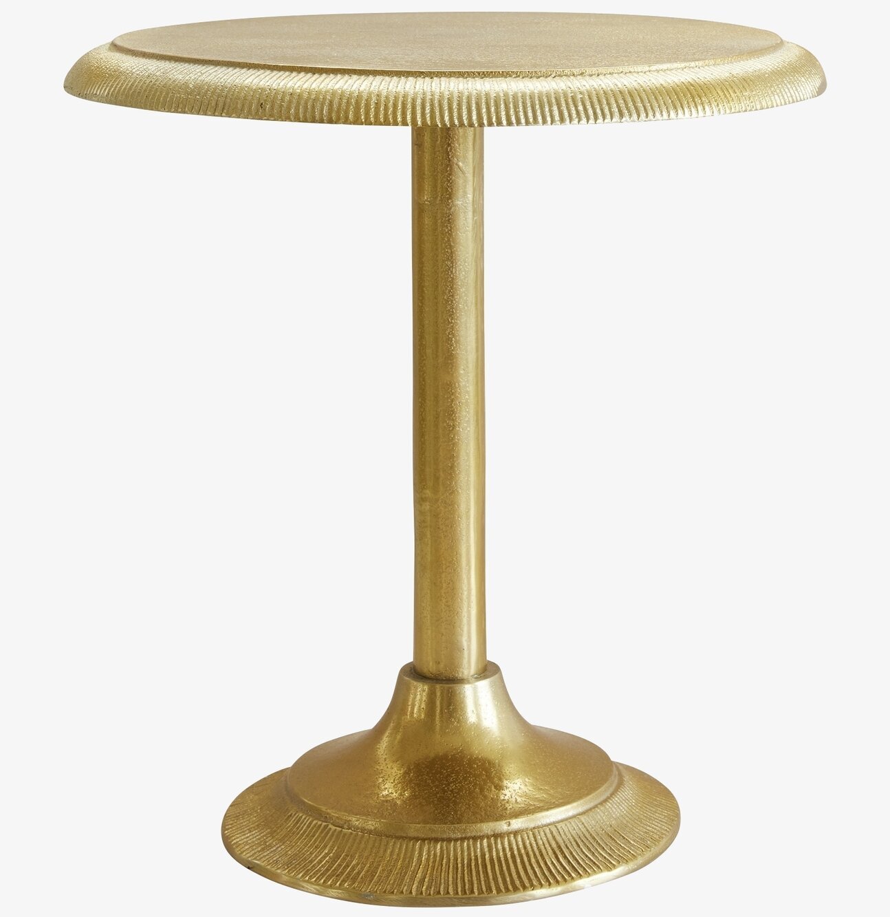 Sidobord Gold Design från Rice med gyllene och räfflad yta