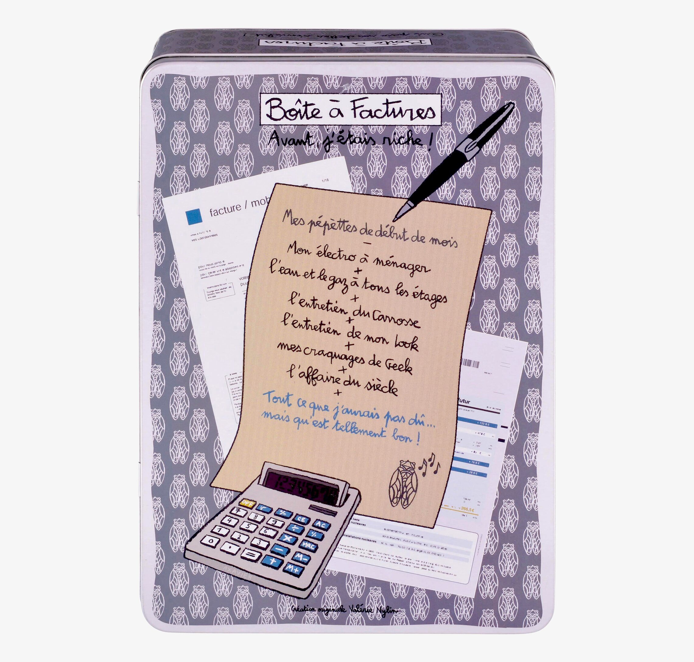 Plåtburk Räkningar Grå från varumärket Derriére la porte