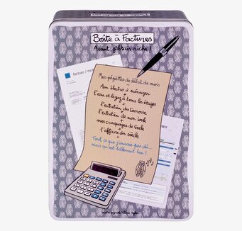 Bild av stilfull och lekfull plåtburk för förvaring