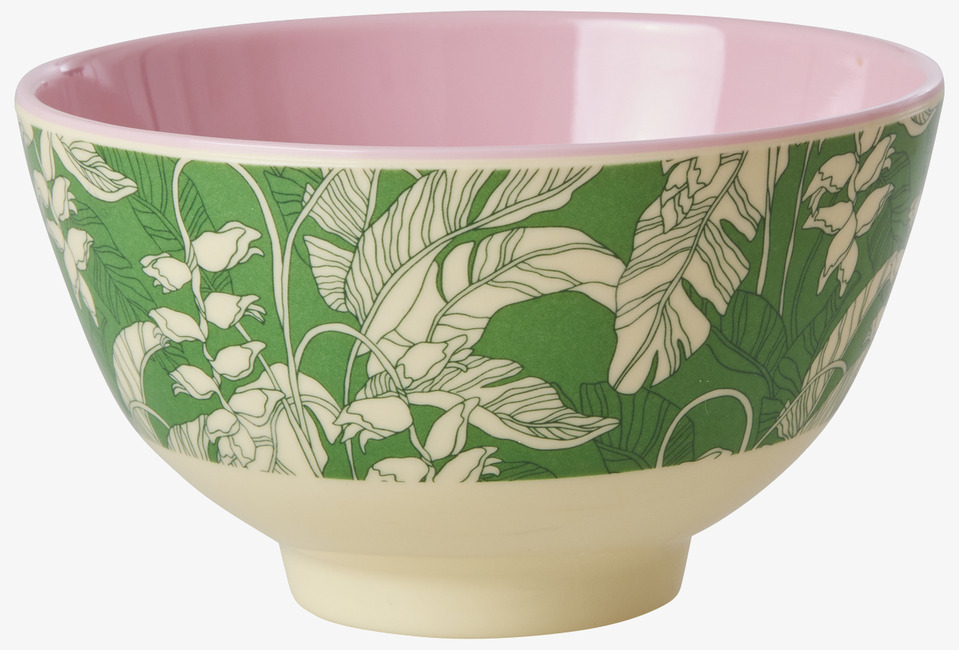 Liten Skål Paradise Print från Rice med botaniskt mönster