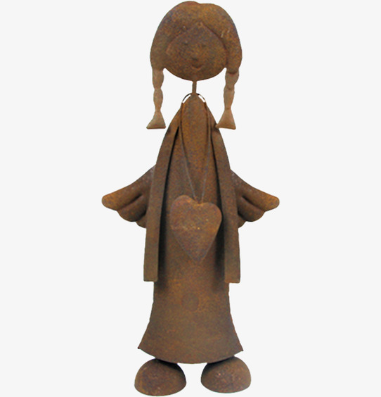 Ängel Med Hjärta Rost från Lind Decoration i rostig metall