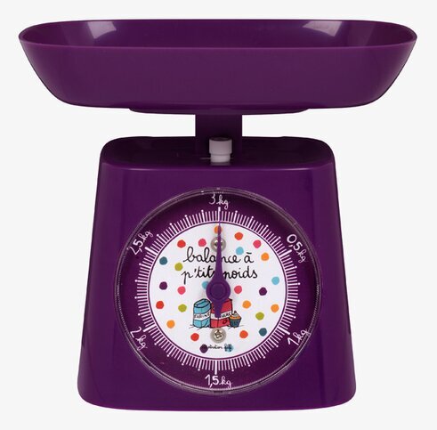 Köksvåg Lila från Derriére la porte i färgstark design