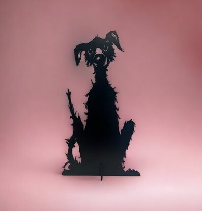 #ÄlskaPlåt Byrackan Svart från Älskaplåt, siluett av hund