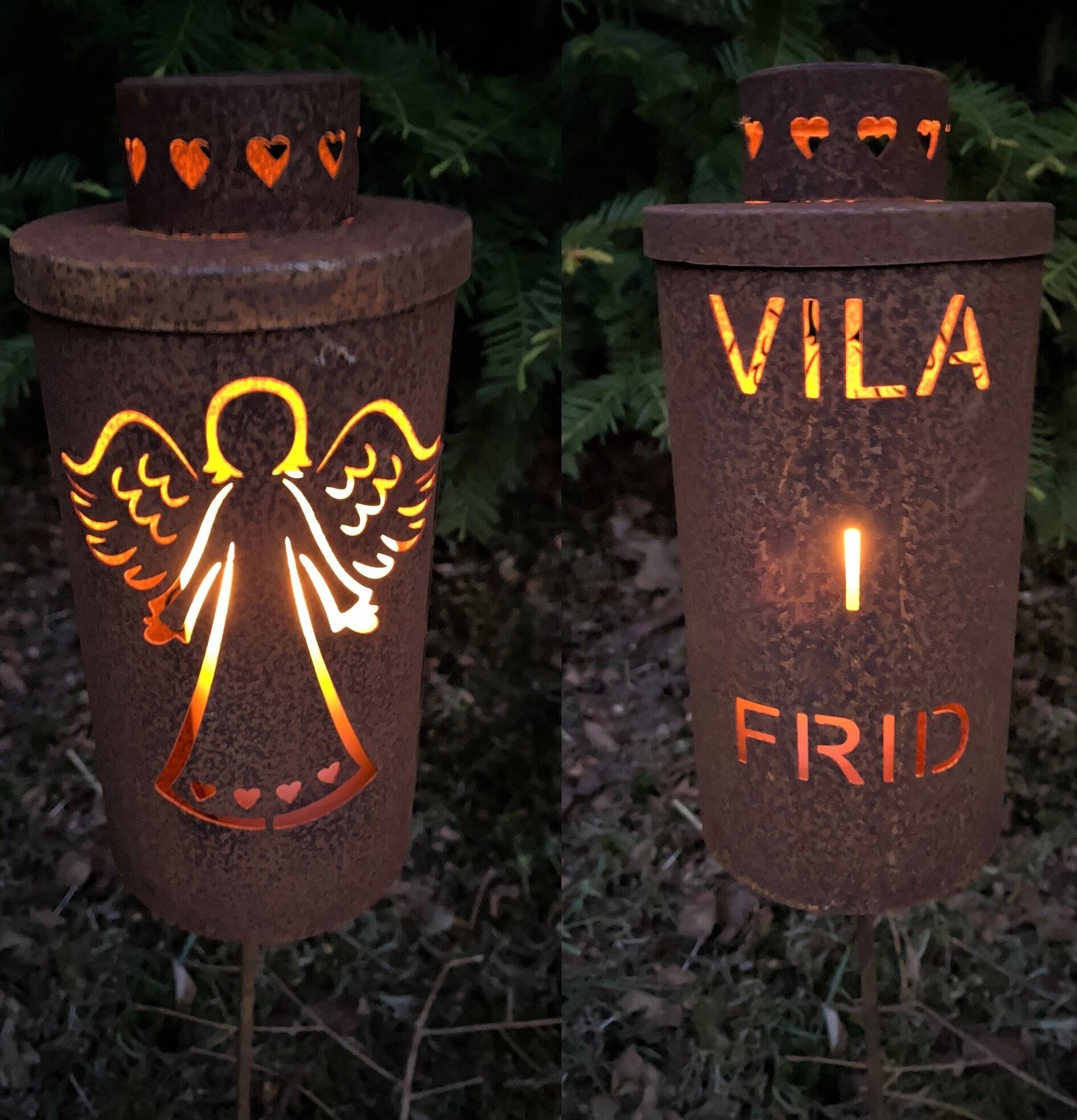 Gravlykta Ängel/Vila I Frid från Lind Decoration i naturen