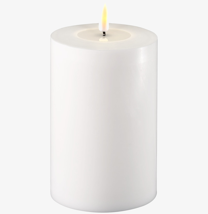 Blockljus LED Vit 10x15cm från Deluxe Homeart i fokus