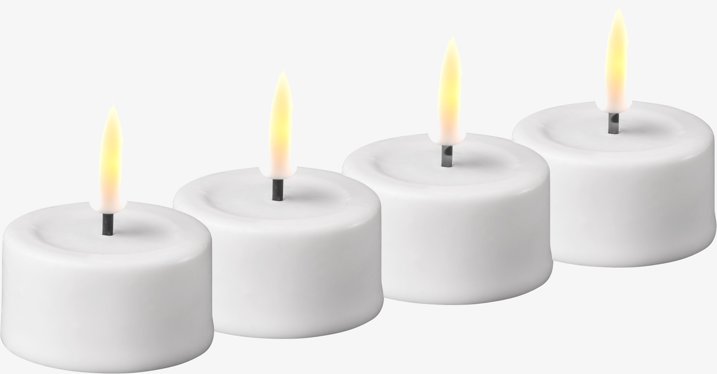 Värmeljus LED Vit 4-Pack från Deluxe Homeart i vit färg