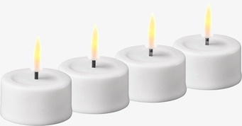 Värmeljus LED Vit 4-Pack från Deluxe Homeart i vit färg