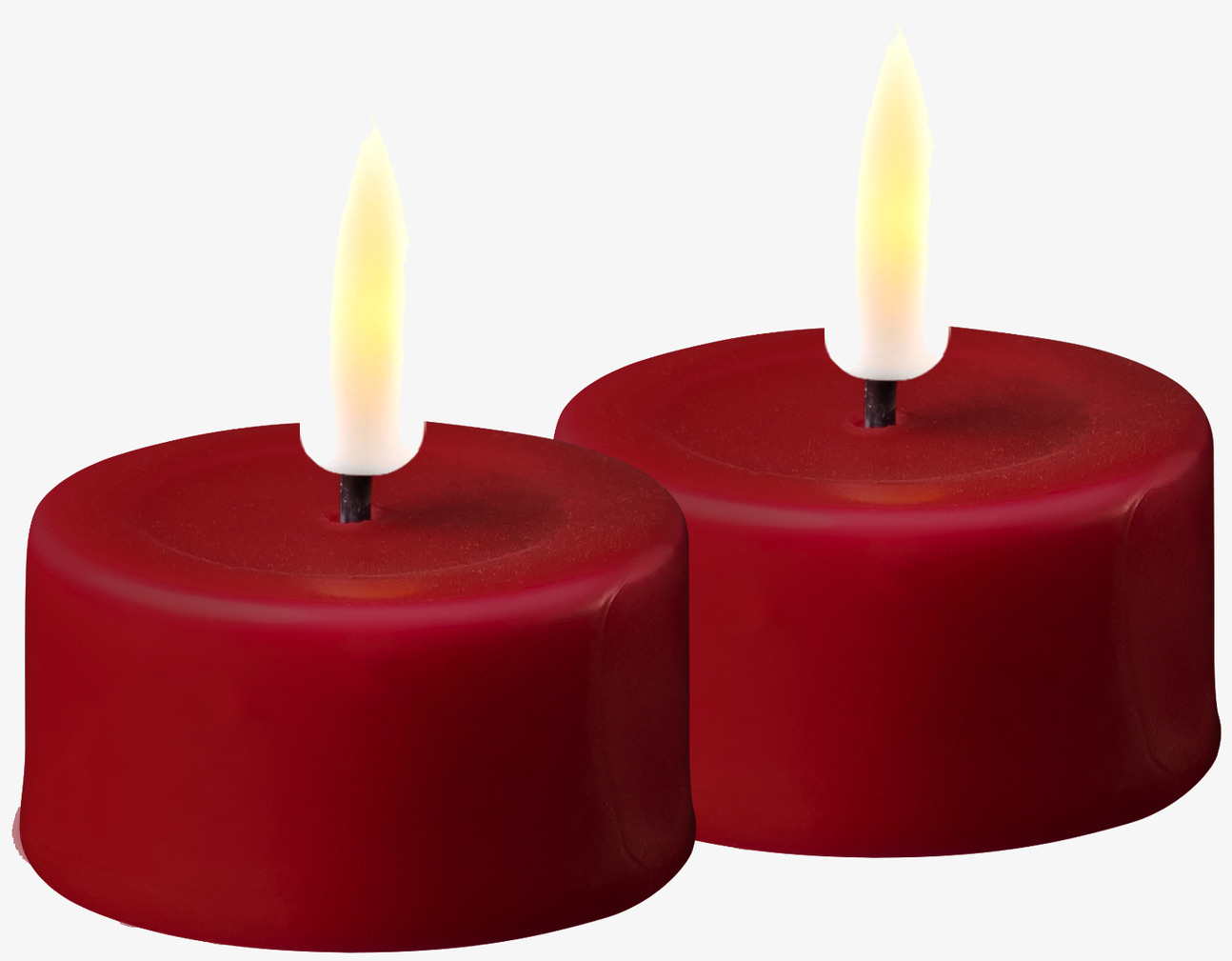 Värmeljus LED Bordeaux 2-Pack från Deluxe Homeart