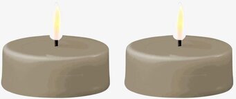 Stora Värmeljus LED Sand 2-Pack från Deluxe Homeart