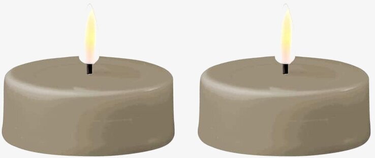 Stora Värmeljus LED Sand 2-Pack från Deluxe Homeart