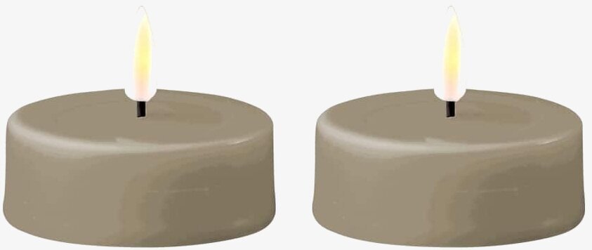 Stora Värmeljus LED Sand 2-Pack från Deluxe Homeart