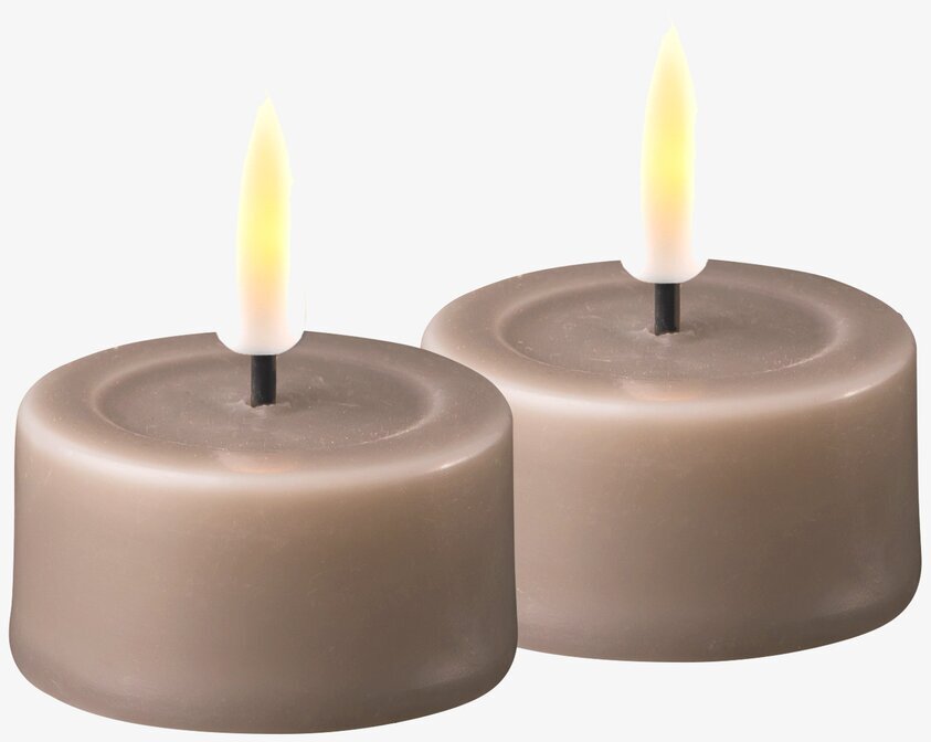 Värmeljus LED Rose 2-Pack från Deluxe Homeart i rosfärg